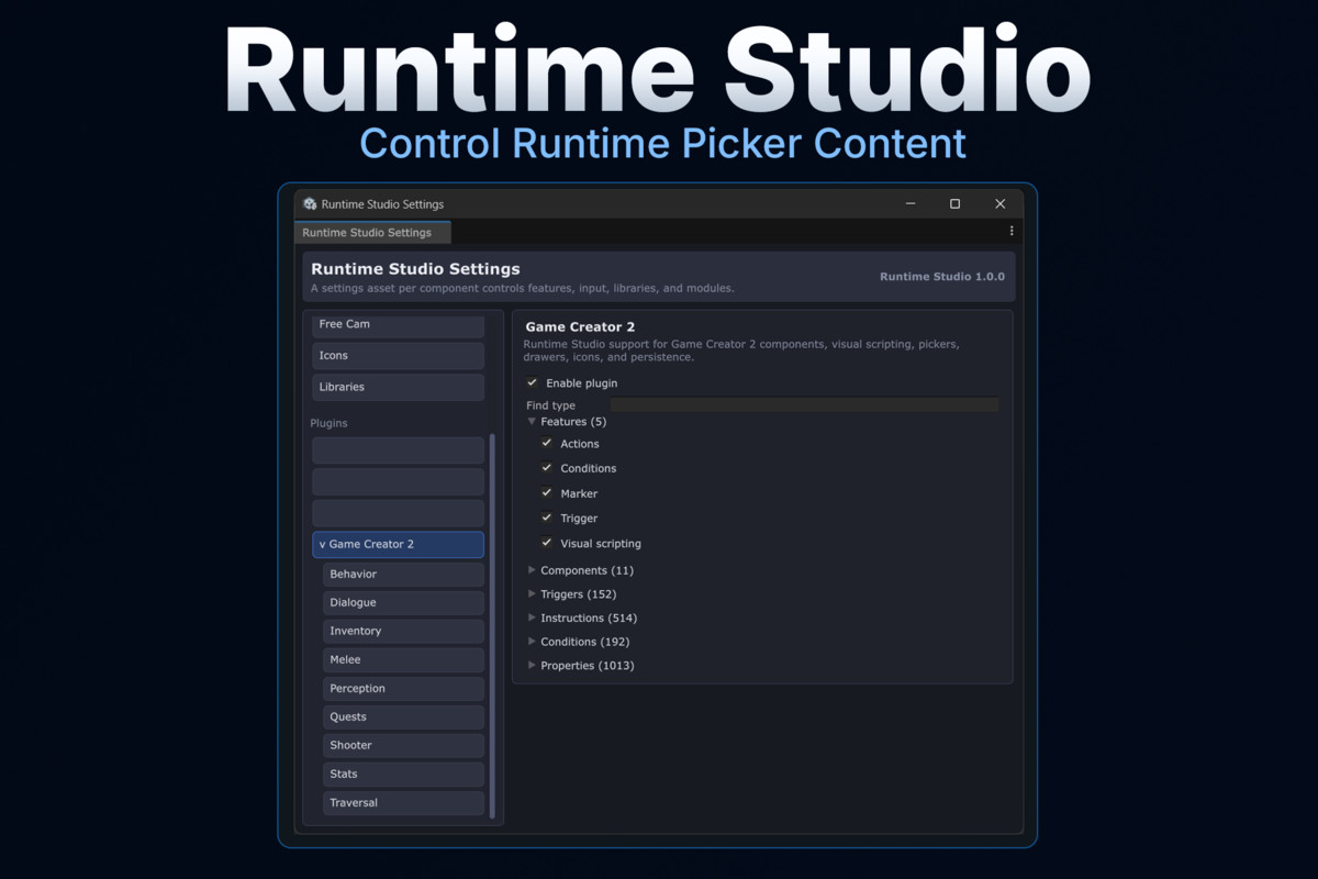 Runtime Studio – Game Creator 2 Integration