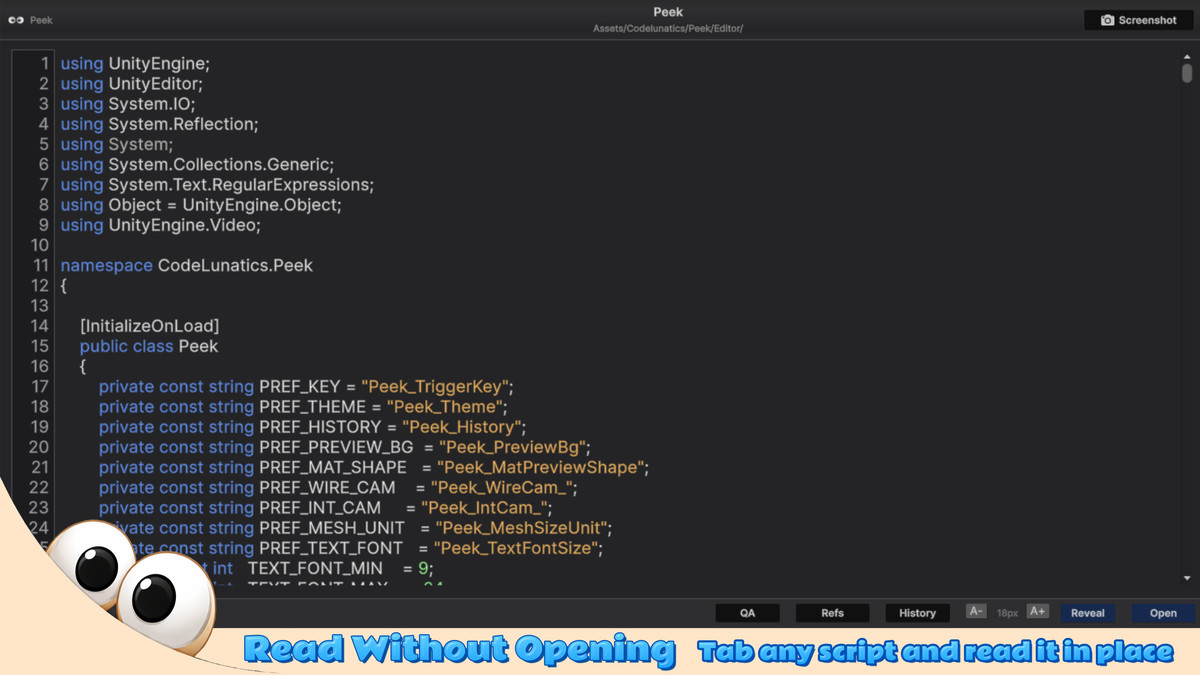 Peek: Quick Asset Preview - Prefab, FBX & More