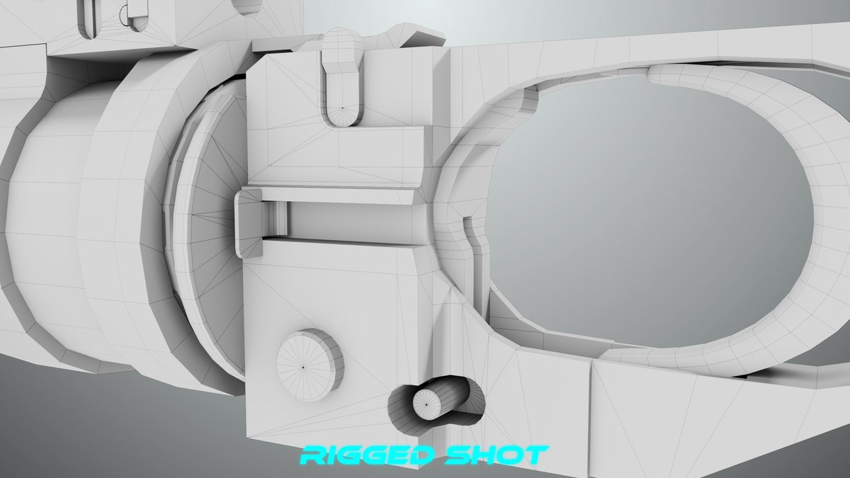 6 Grenade Launcher Black URP HDRP Textures