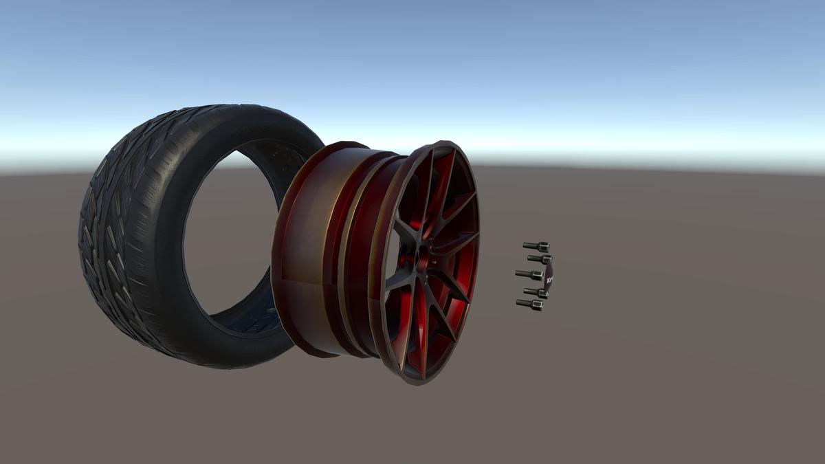 Kryxen Wheel V1 - Candy_Red - Game Ready