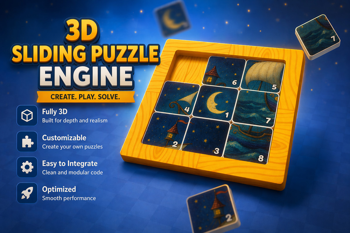 3D Sliding Puzzle Engine v.2