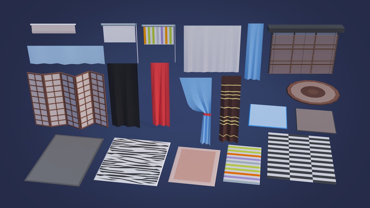 Interior 7 - Low Poly 3D Models Pack