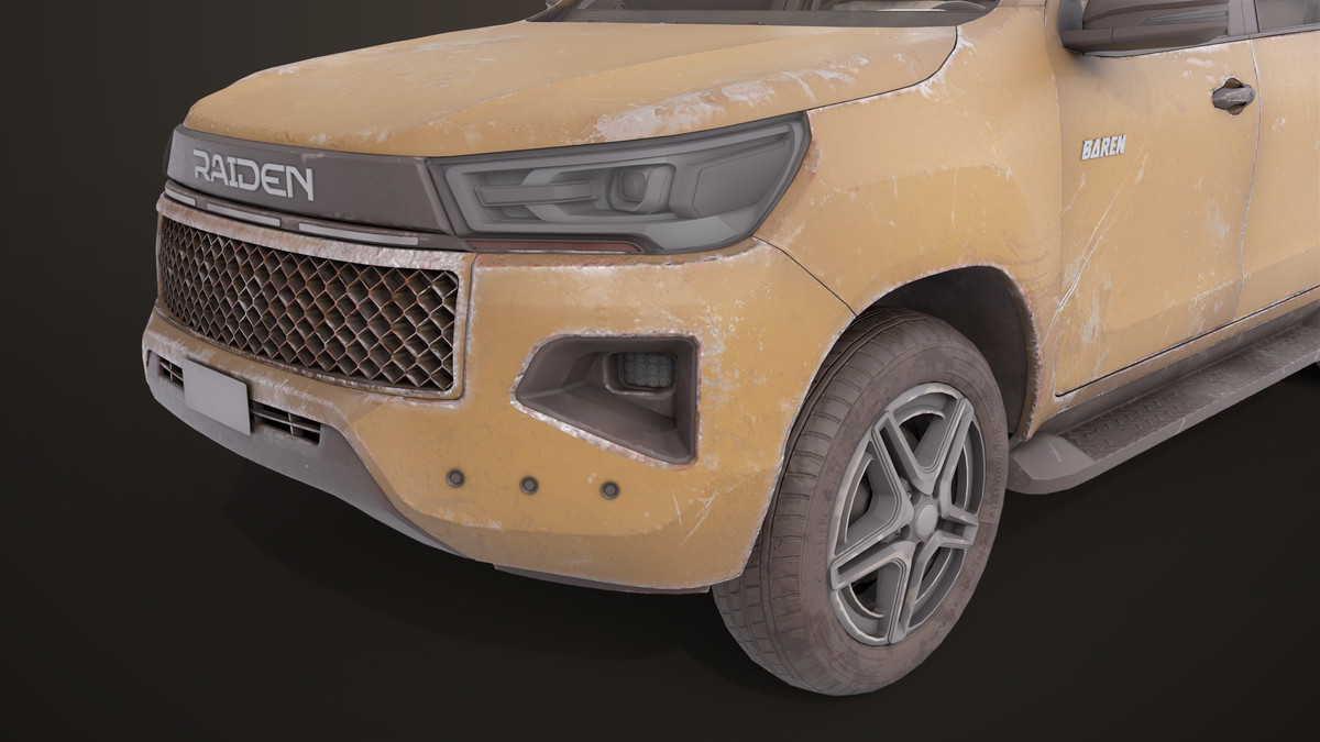 Pickup Truck 04 Brown Dusty URP HDRP Textures