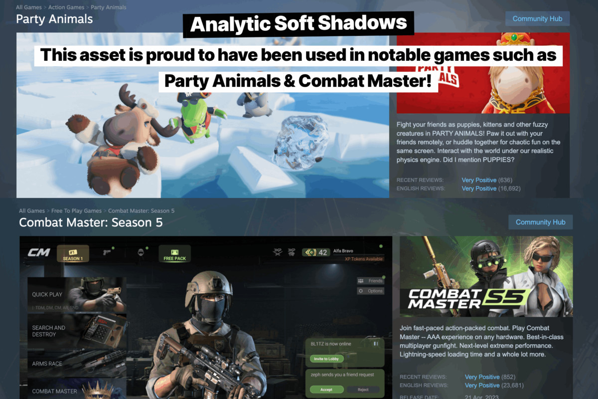 Analytic Soft Shadows (Built-In/URP)