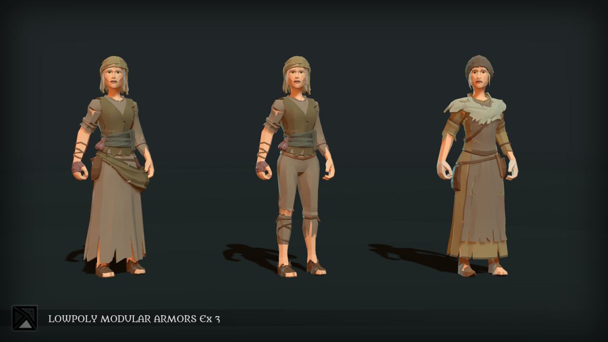 Low Poly Modular Armors Expansion Pack 03 - LOWPOLY MEDIEVAL FANTASY SERIES