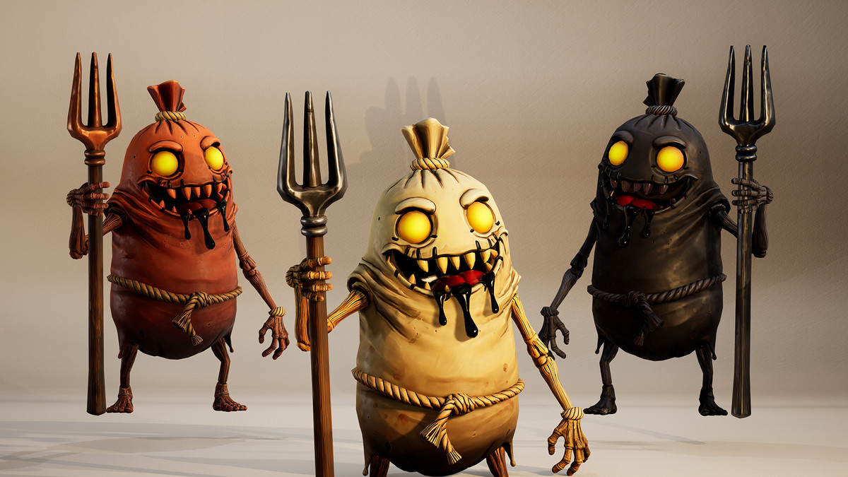 Stylized Horror Creature Pack – Grave Sackcloth (Game Ready, 3 Skins)
