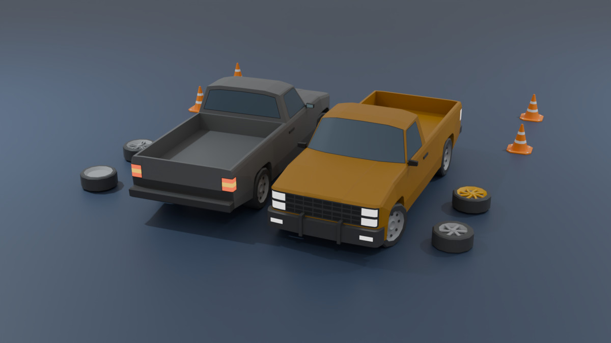 Mobile Optimize-Low Poly Cars