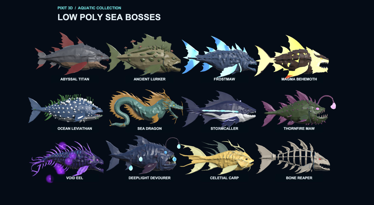 Pixit3D - Fish Legend Pack