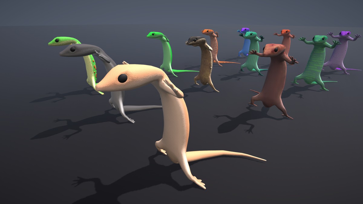 Funny Cute Lizard 3D