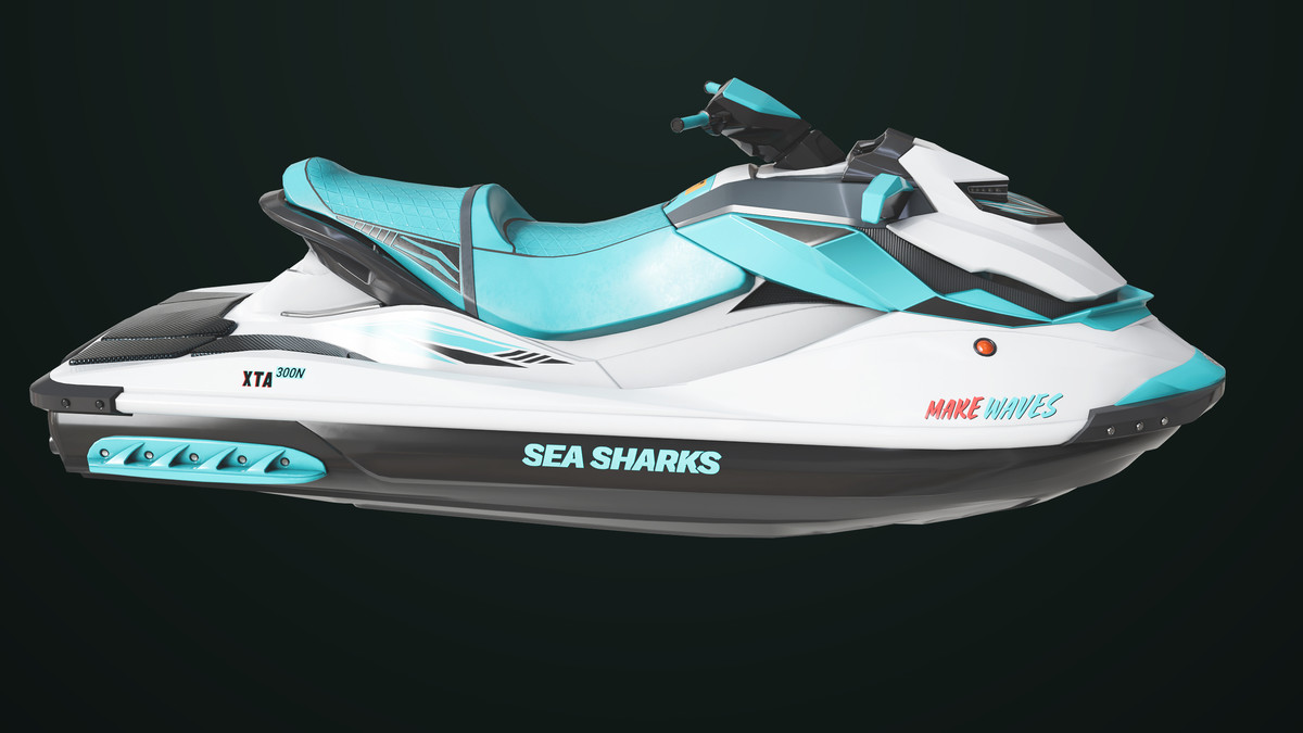 Jet Ski 02 White HDRP URP Textures