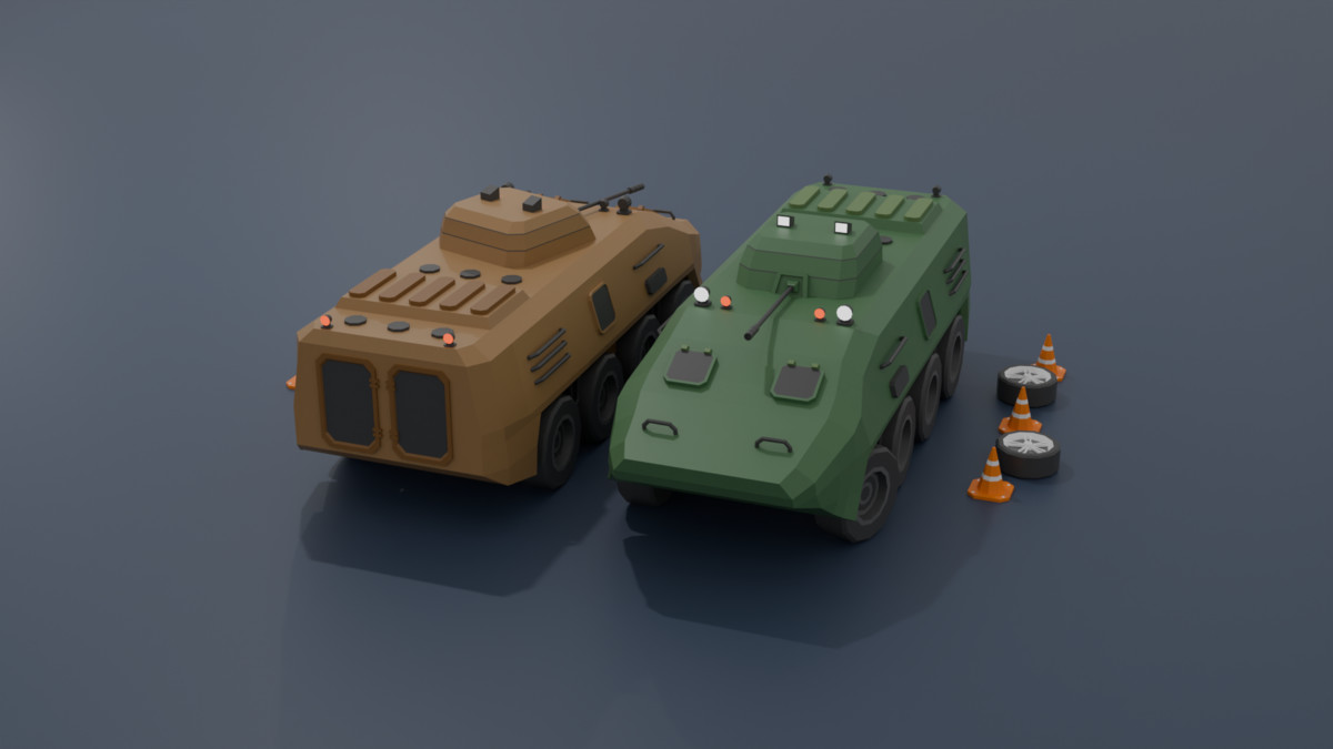 Mobile Optimize-Low Poly Vehicles