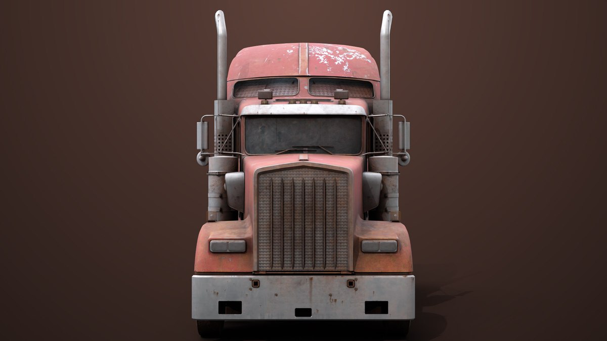 Heavy Truck 02 Chassis Old Dusty URP HDRP Textures