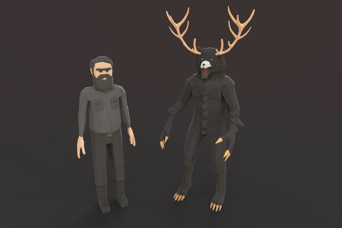 Low Poly Werewolf Pack