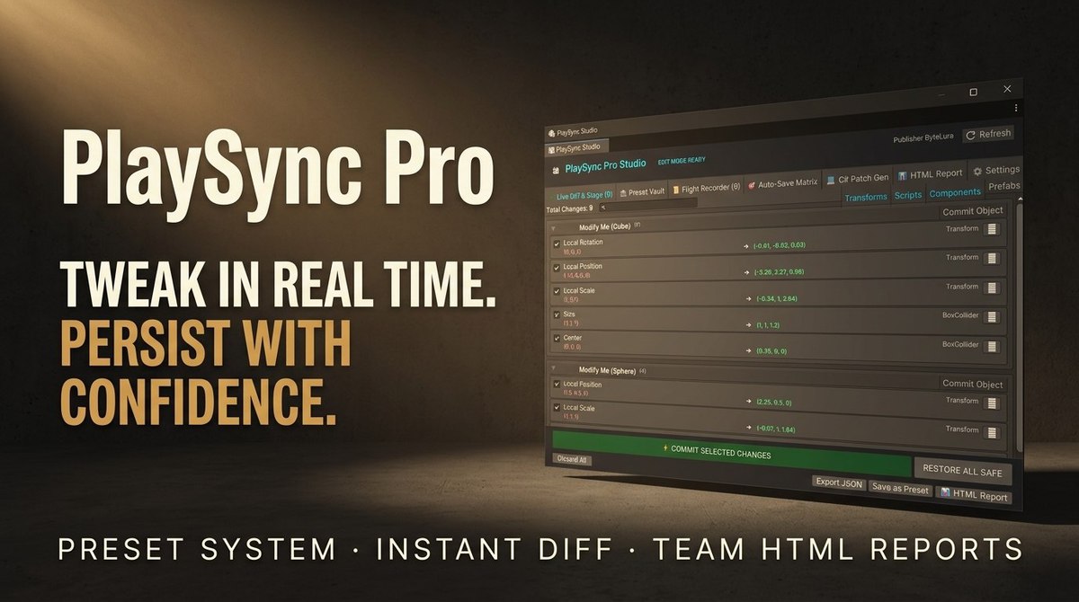 PlaySync Pro - Tweak in Real Time. Persist with Confidence