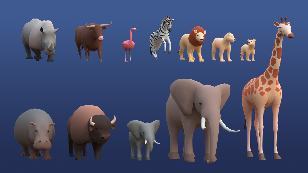 Animals - Low Poly 3D Models Pack