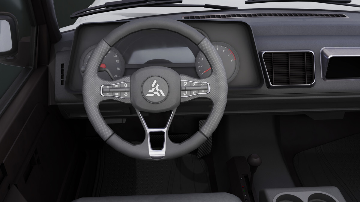 Pickup Truck01 Black and White URP HDRP Textures