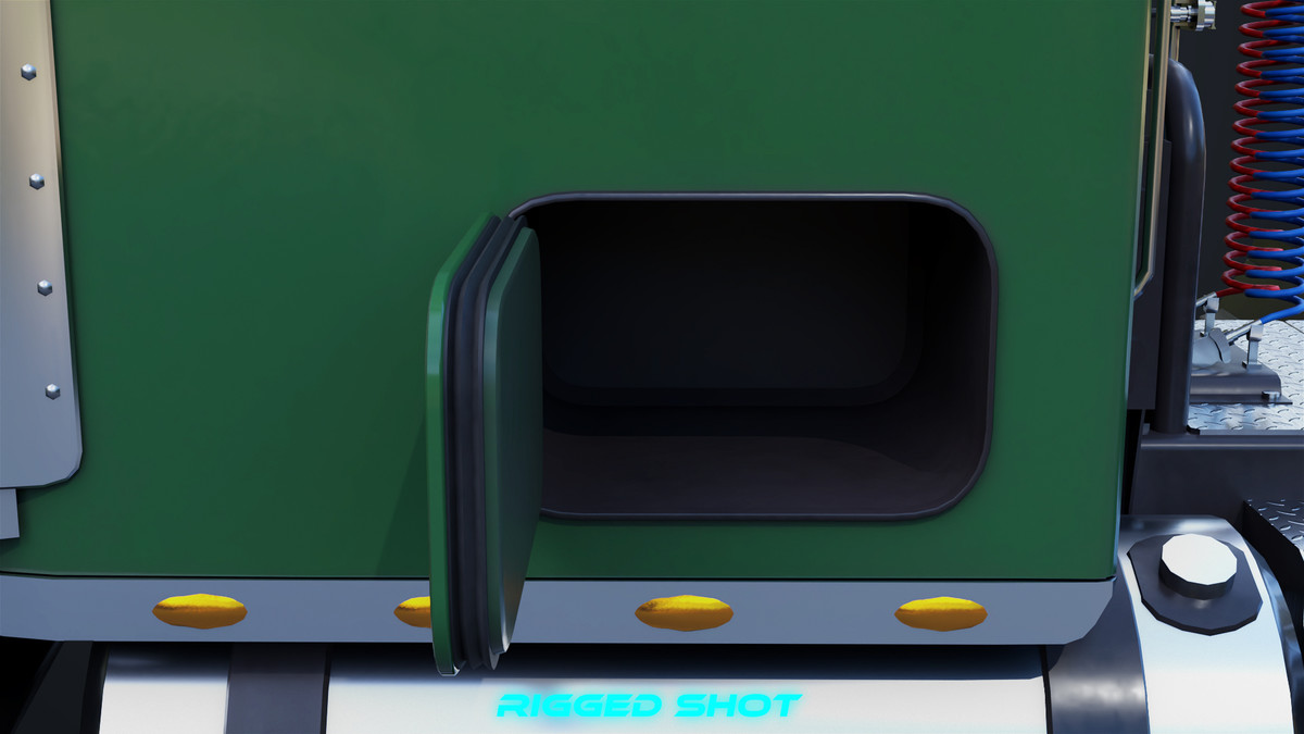 Heavy Truck Chassis 07 Green URP HDRP Textures