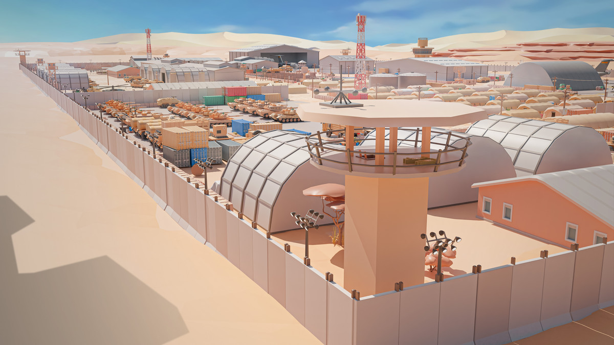 Military Desert - Low Poly 3D Models Pack