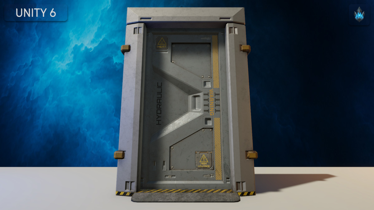 Sci-Fi One-Sided Sliding Door (Invisible Outside Frame)