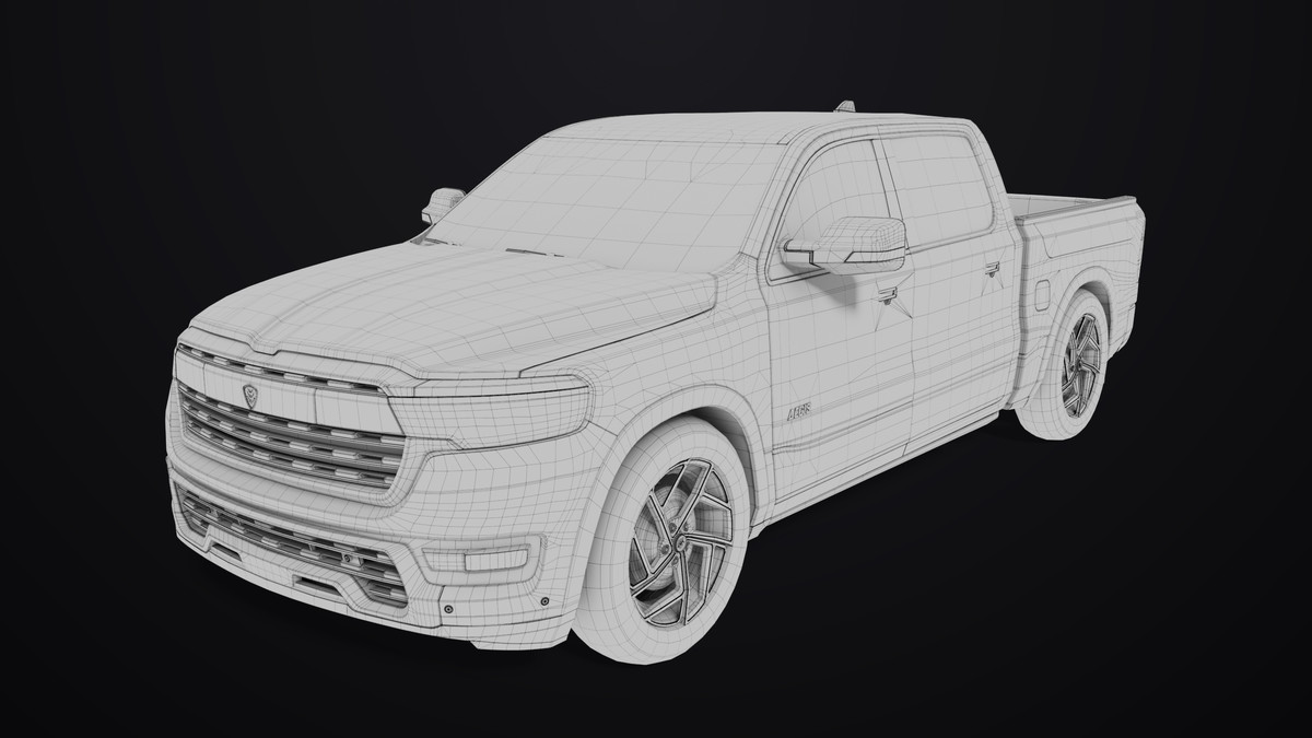 Pickup Truck 03 Grey and White URP HDRP Textures