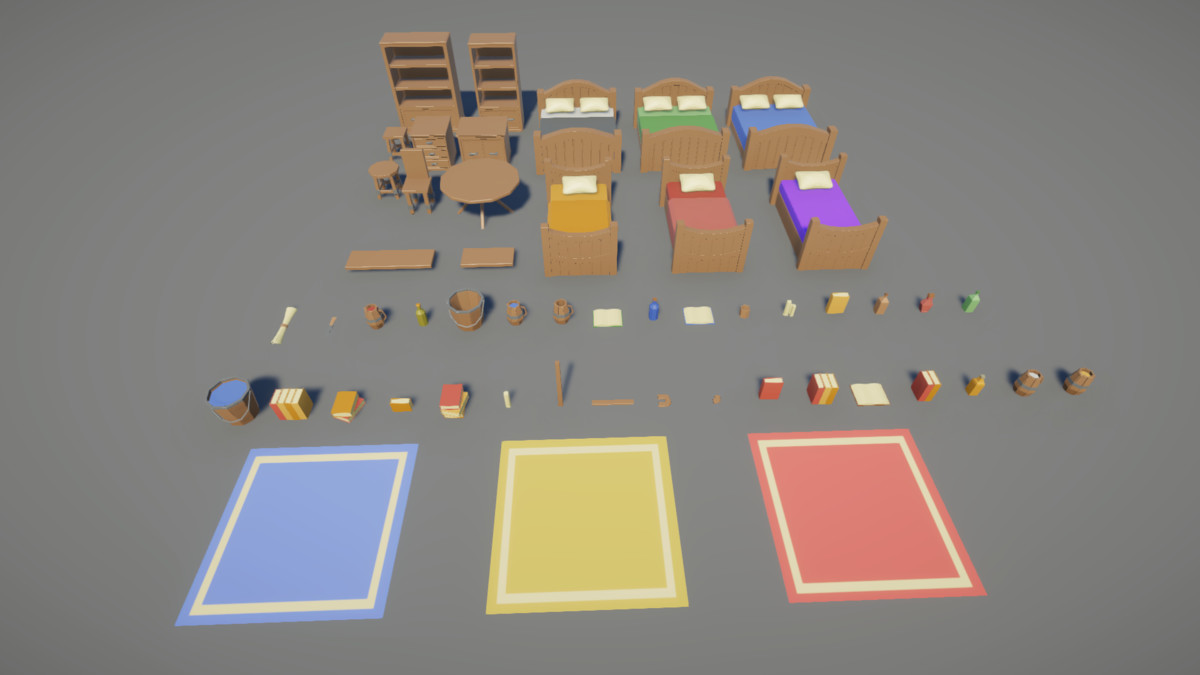 VERDANT Low Poly Modular Medieval Village