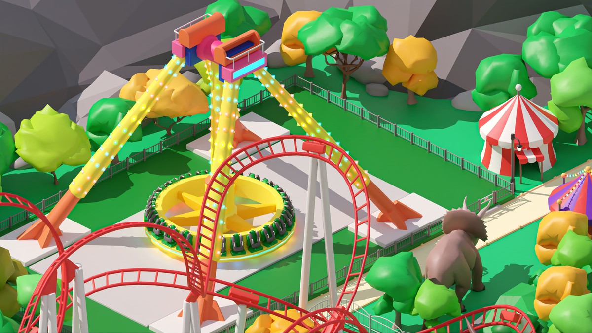 Amusement Park - Low Poly 3D Models Pack