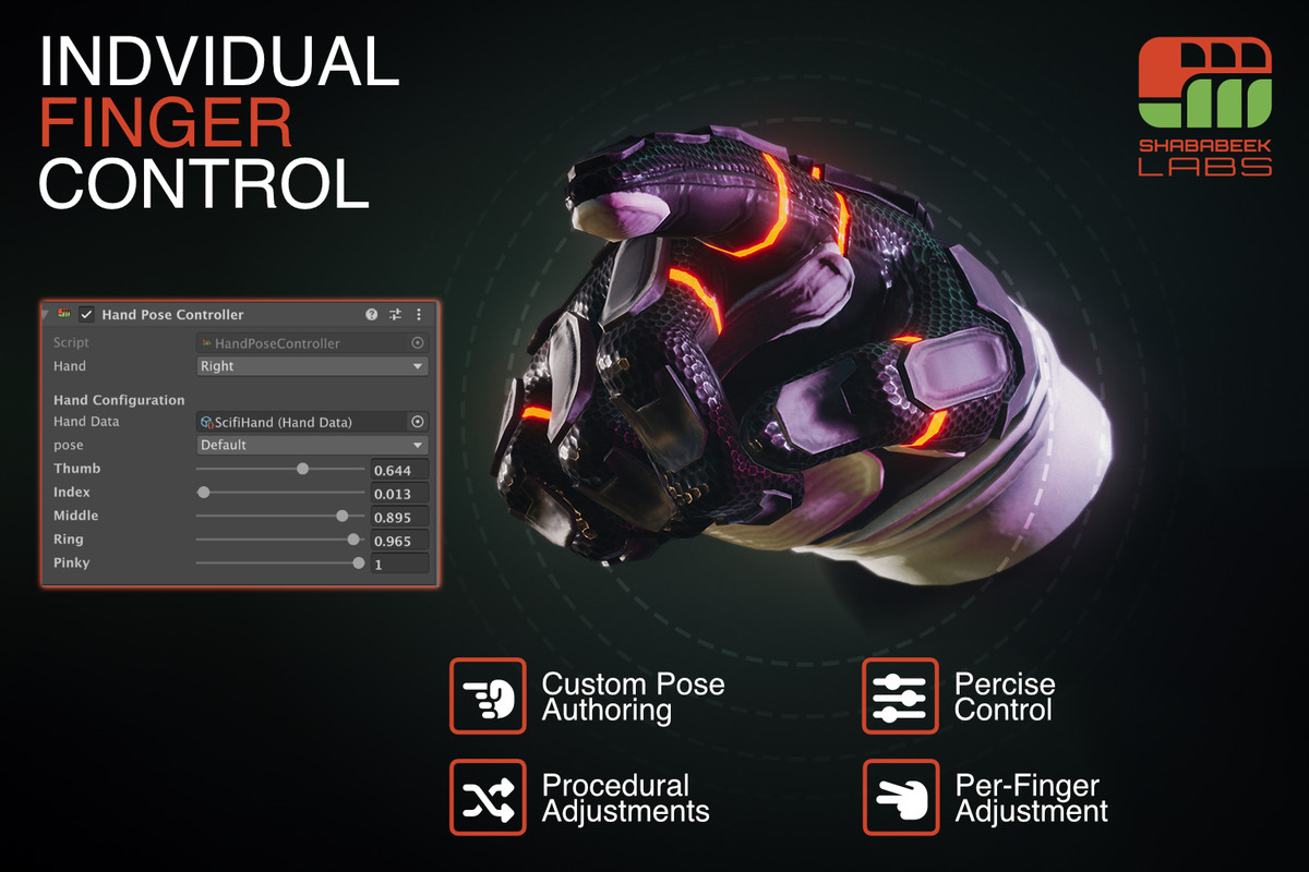 GripCraft VR Interaction Toolkit: 7 Hands Included