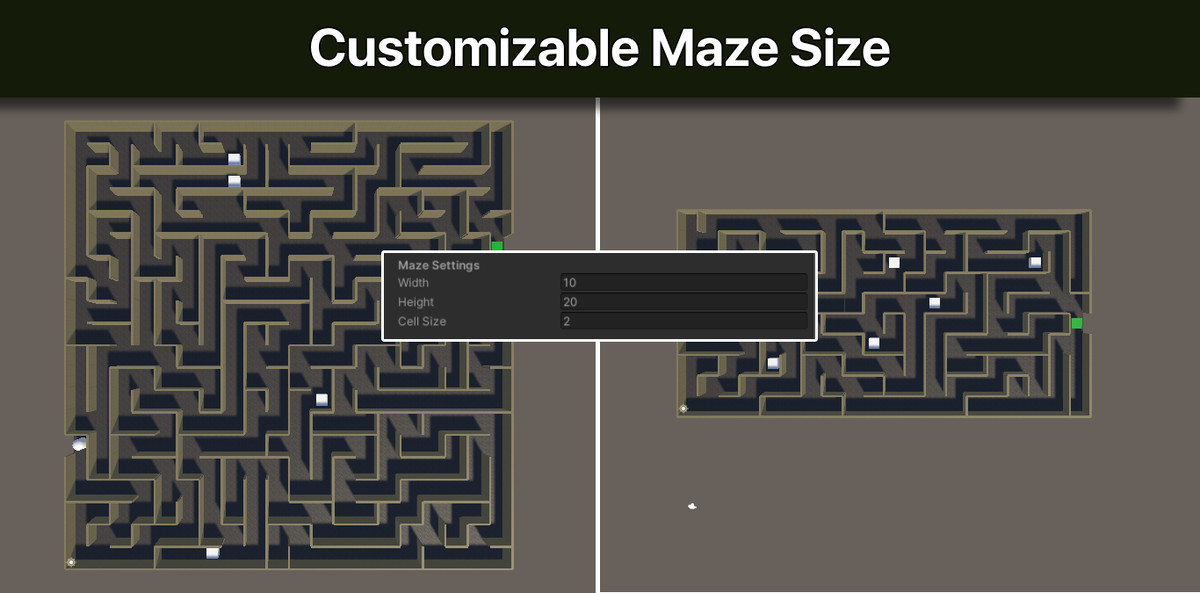 Maze Builder Pro 3 – Advanced Procedural Maze Generator with NavMesh & Spawning