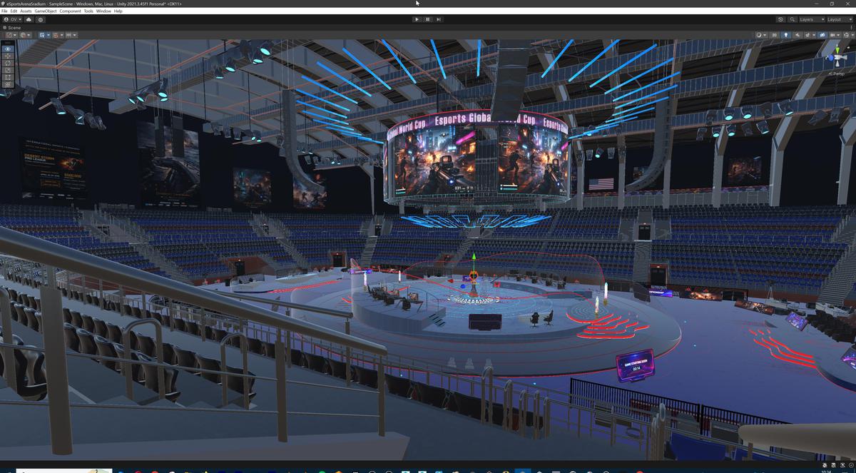 Futuristic Esports Arena Stadium – Tournament Stage 3d Environment Level