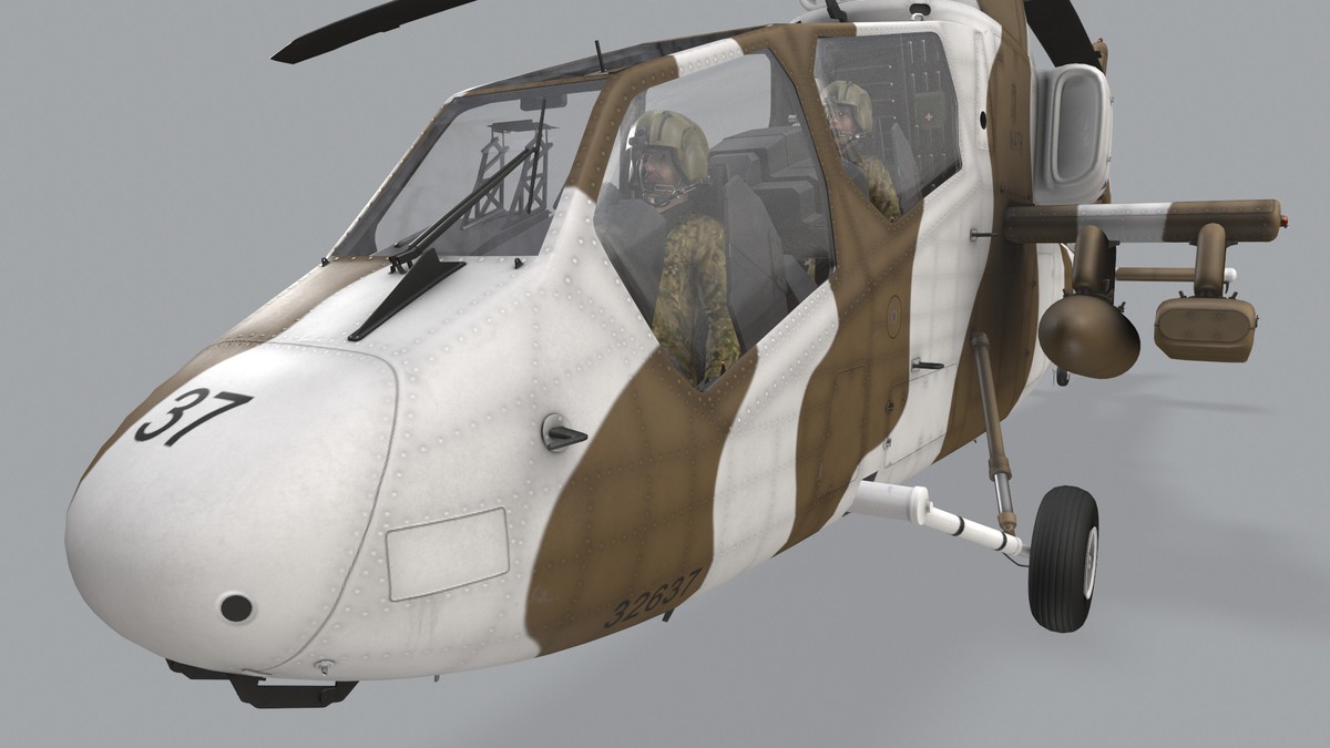 OH-1 Ninja JGSDF Winter Basic Animation (447)