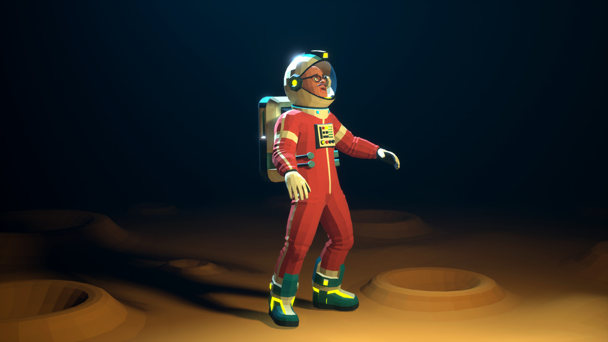 Astronaut modular low-poly stylized