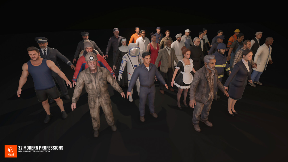 32 Modern Professions – NPC Characters Collection