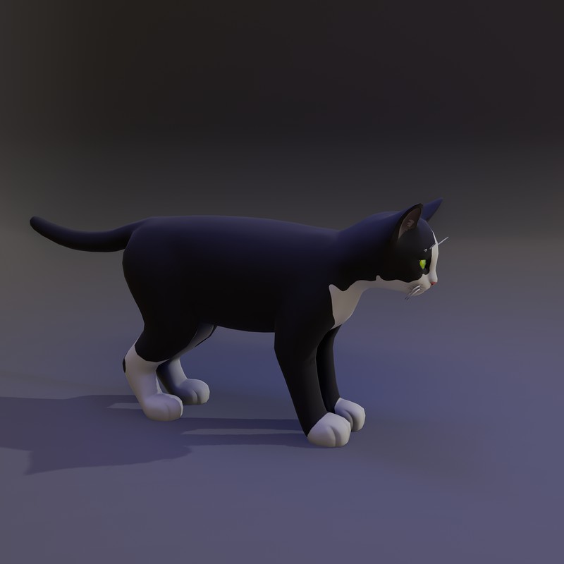 Low Poly Stylized Kittens