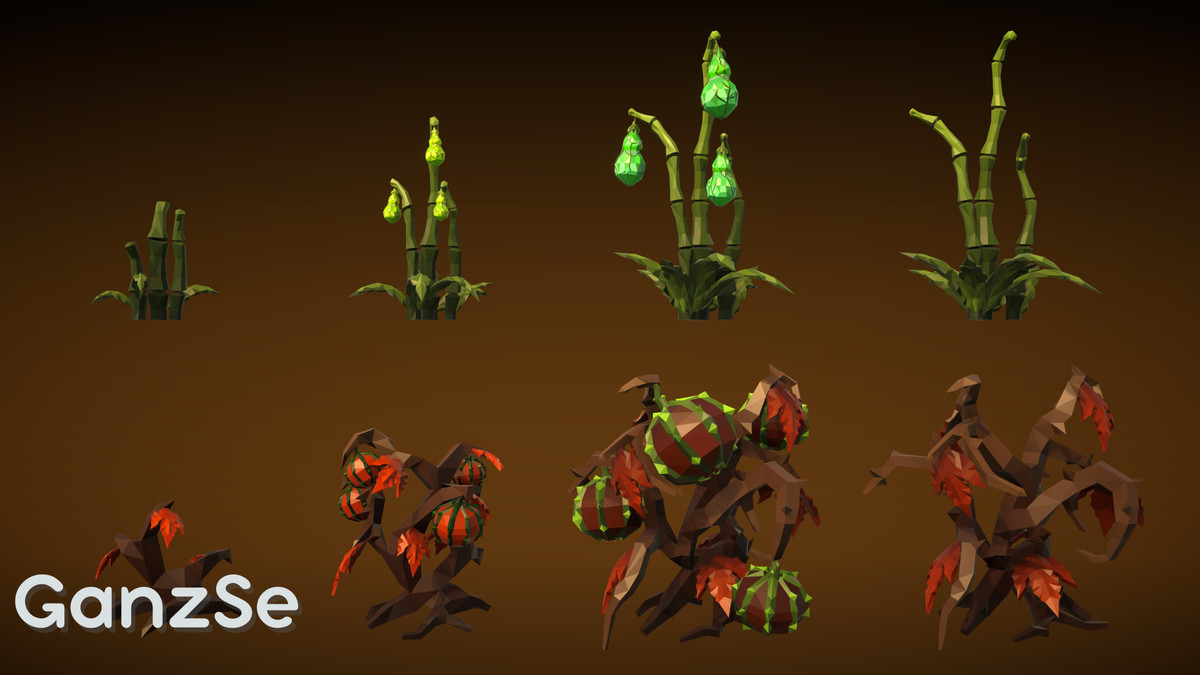 GanzSe Farming - Fantasy Low Poly Props