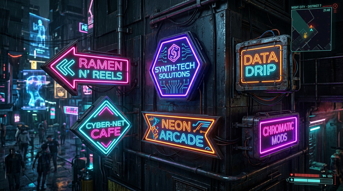 Cyberpunk Neon Signs & Boards - 200 Sci-Fi Props