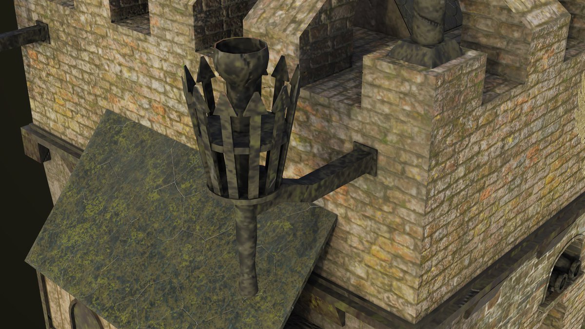 Old Castle Watch Tower 01 URP HDRP Textures