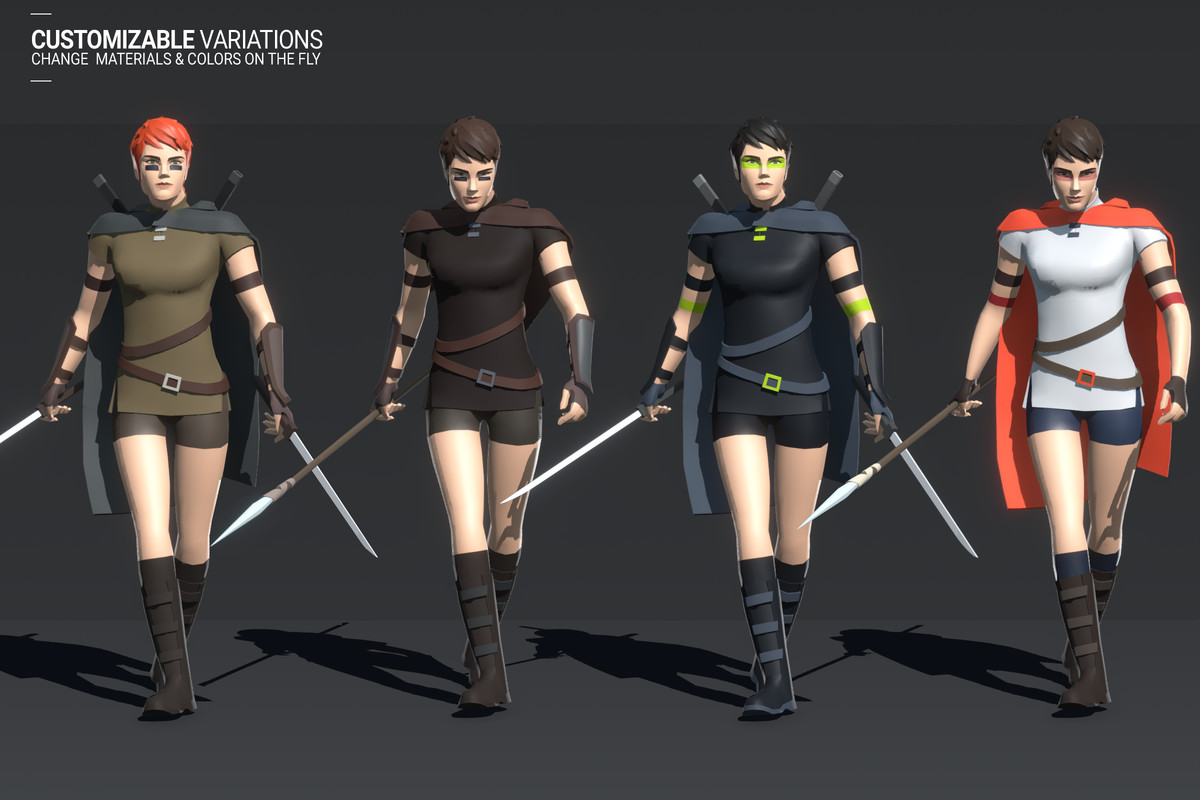 Polyquest Heroes: Warrior I Huntress