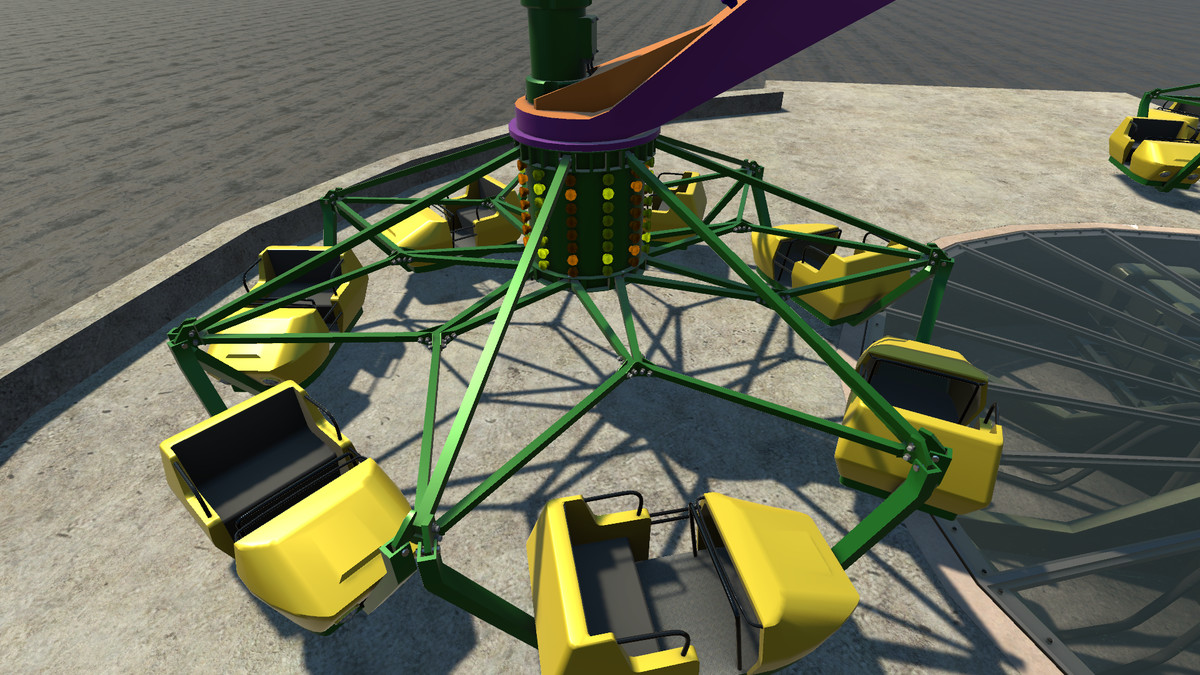 High Detail Fairground Ride 15 - TriSpin