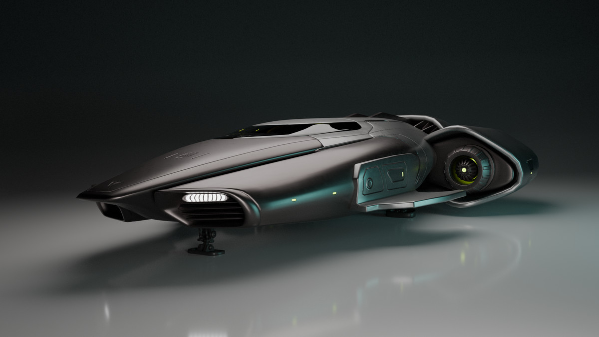 Sci-Fi Space Cruiser ( with Interior)