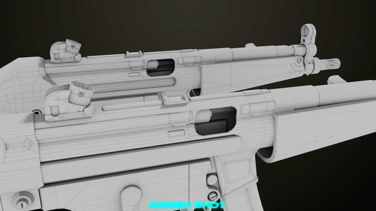 Two Machine Gun 15 Sandal Single Mat URP HDRP Textures