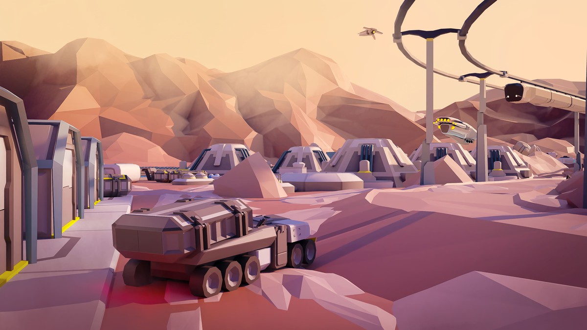 Mars Spaceport - Low Poly 3D Models Pack