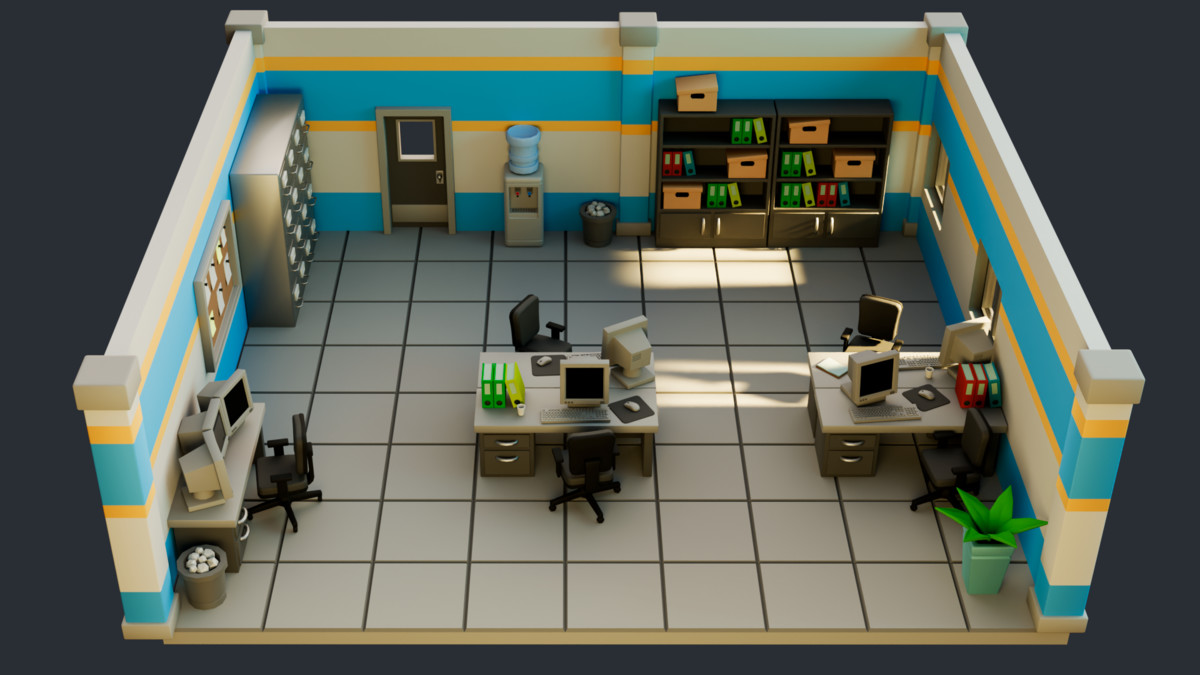 Low Poly Police Station - Thinkix Studios
