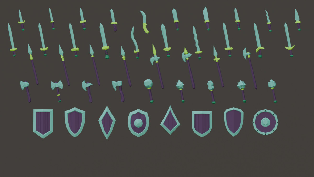Fantasy Melee Weapons - Low Poly Pack