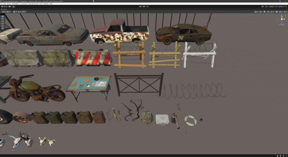 Post-Apocalyptic Survival Urban City Props and Road Signs Pack - 135 3d Models