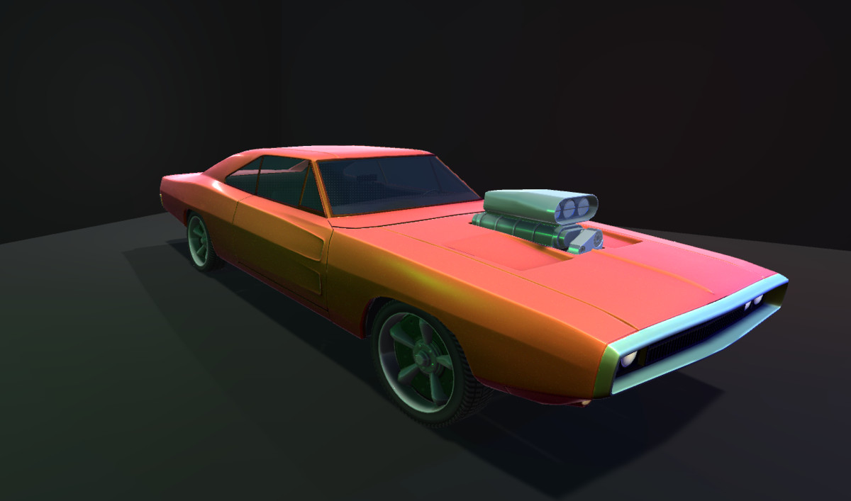 Car paintwork shader + lowpoly model car
