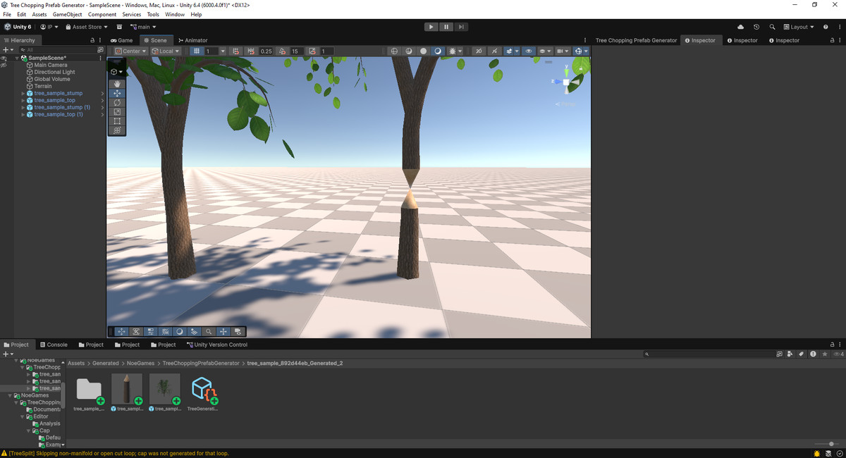 Tree Cutter & Log Prefab Generator