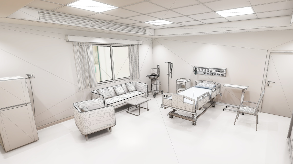 Hospital Room Interior – Medical Environment