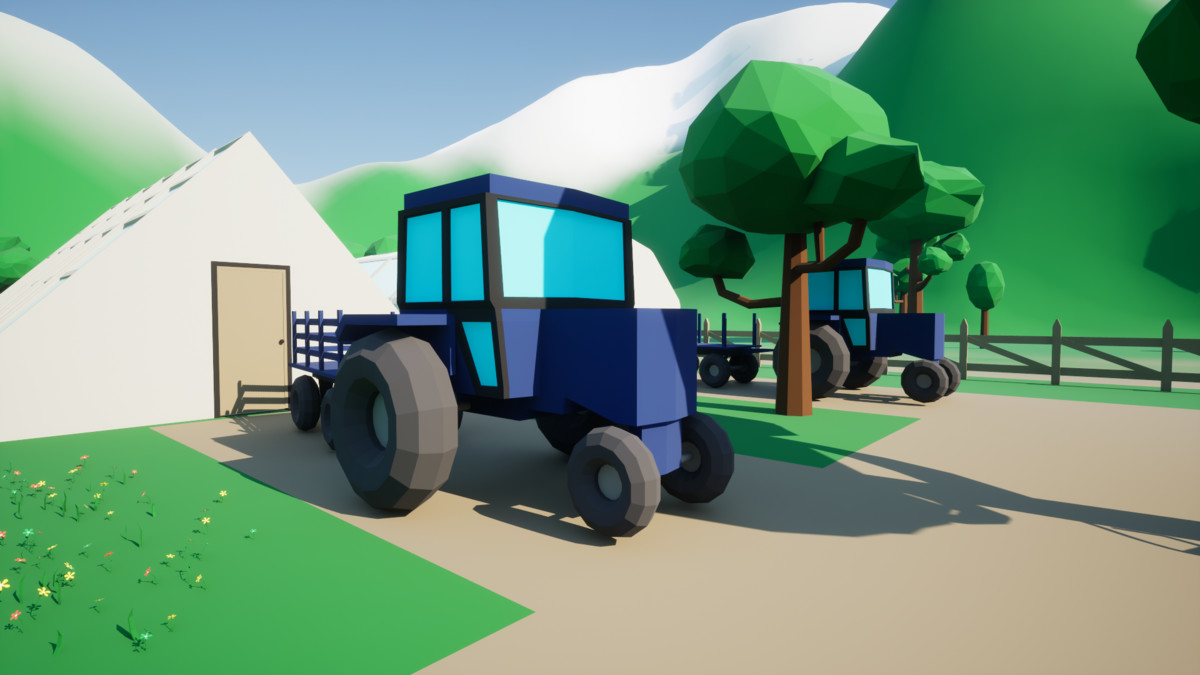 3D Low Poly Farm [Desktop & Mobile]