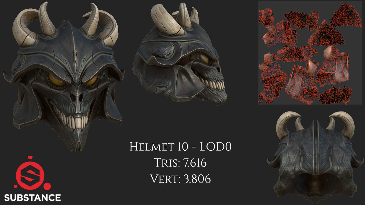 10 Helmets - Dark Fantasy Megapack