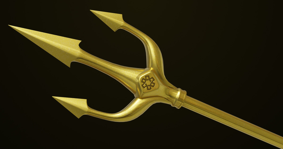 Medieval Trident 03 Gold URP HDRP Textures
